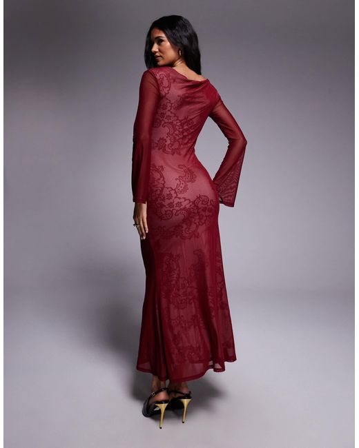 Robe longue doublée ASOS en coloris Red