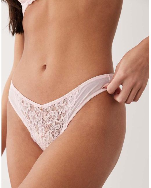 Ann Summers Brown Sexy Lace Brazilian Briefs