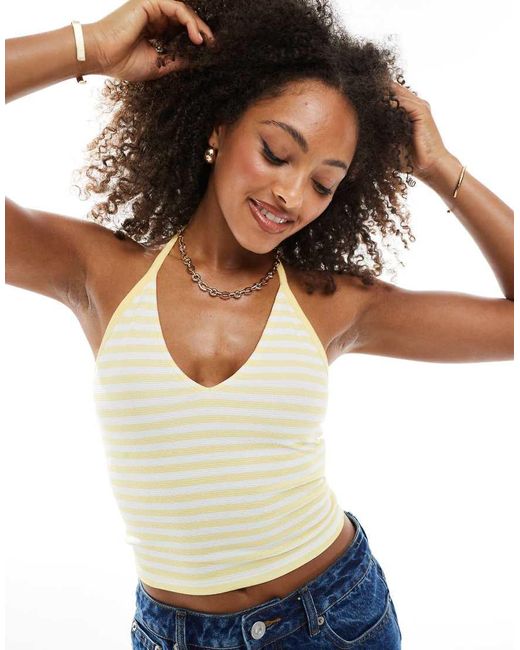 Pimkie Multicolor Knitted Halterneck Top