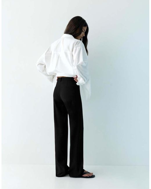 Pull&Bear Black Pants With Back Pockets