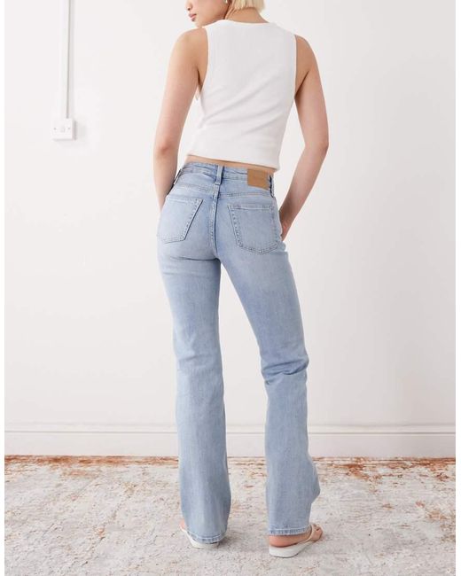 Weekday Blue Tension Slim Fit Bootcut Jeans