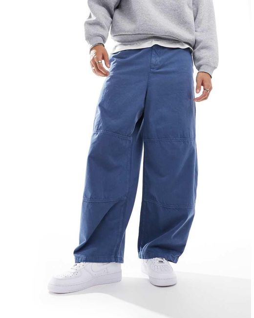 ASOS Blue Barrel Trousers for men
