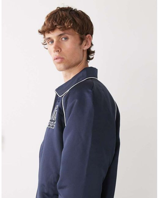 KTZ Blue La Dodgers Varsity Bomber Jacket for men
