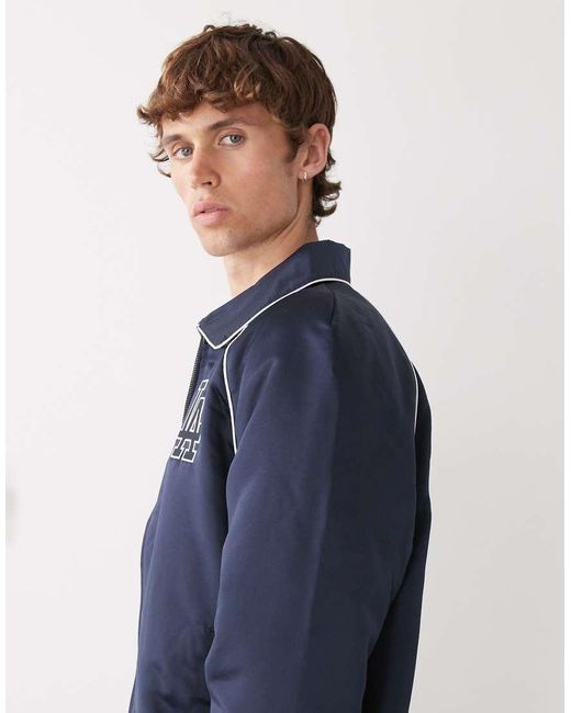 KTZ Blue La Dodgers Varsity Bomber Jacket for men