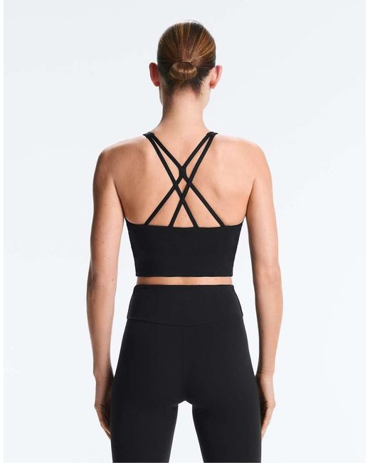 Oysho Black Comfortlux Strap Tank Top With Cups