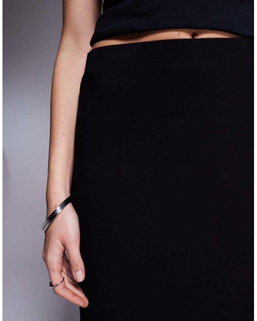 River Island Blue Clean Neoprene Maxi Skirt