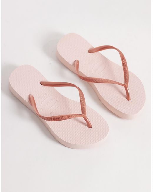 Havaianas Pink Slim Platform Flip Flops