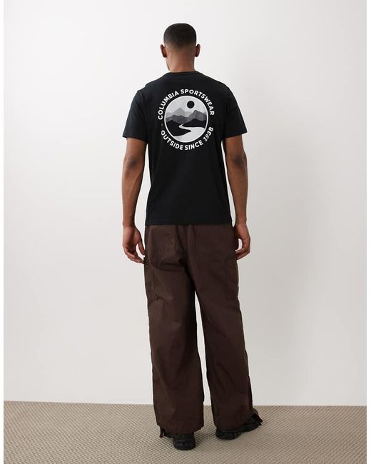 Columbia Black Csc Outdoor Back Graphic T-shirt for men