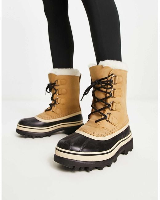 Sorel Black Caribou Apres Snow Boots