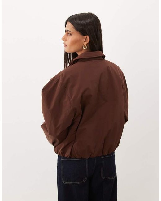 Nobody's Child Brown Collared Zip Down Bomber Jacket