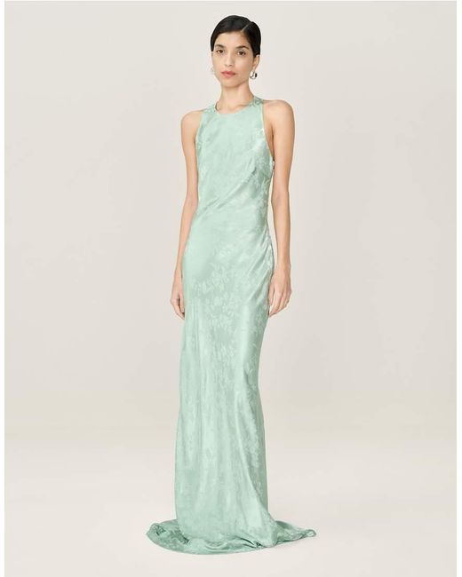 OMNES Green Dresses Jai Floral Maxi Dress With Cross Back