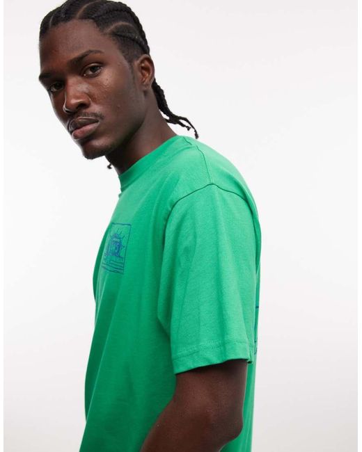 Vans Green Bright Day Back Print T-shirt for men