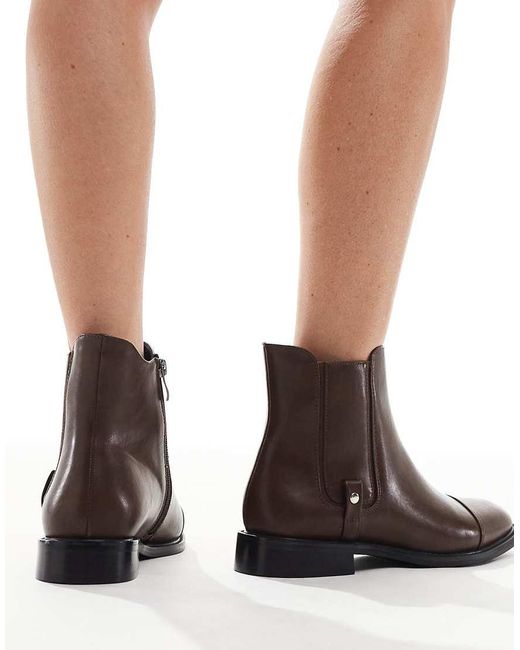 London Rebel White Scarlett Refined Chelsea Boots
