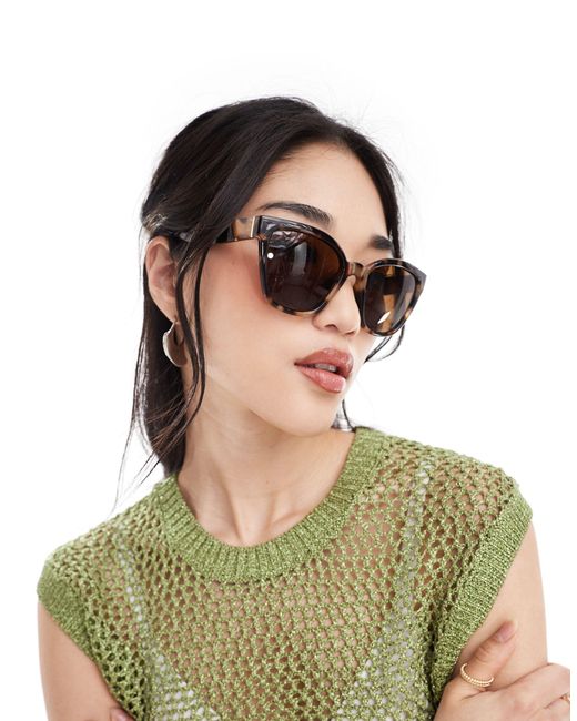 & Other Stories Green Oversized Square Sunglasses