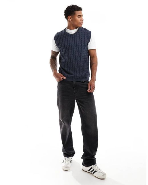 Top Senza Maniche Comodo di ASOS in Blue da Uomo