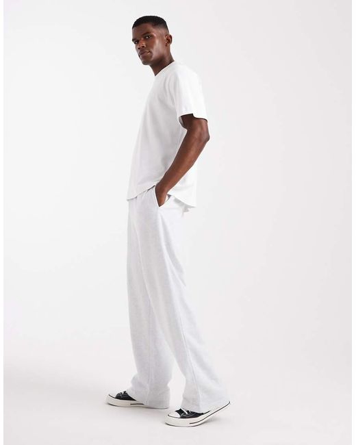 Jack & Jones White Loose Sweatpants for men