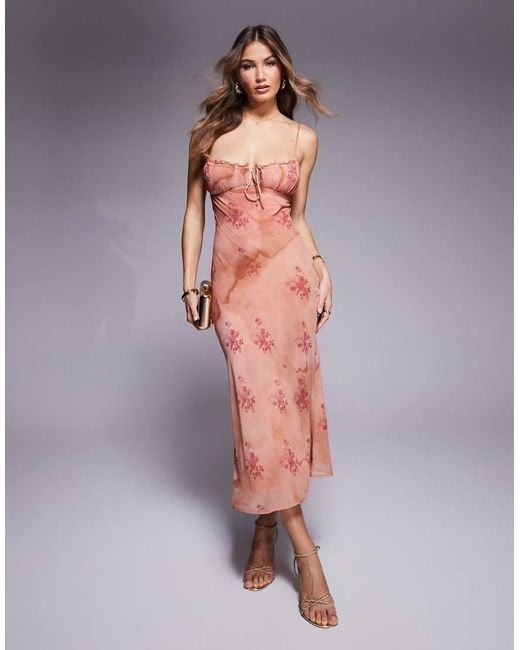 Love Triangle Gray Cami Maxi Dress With Lace Up Back