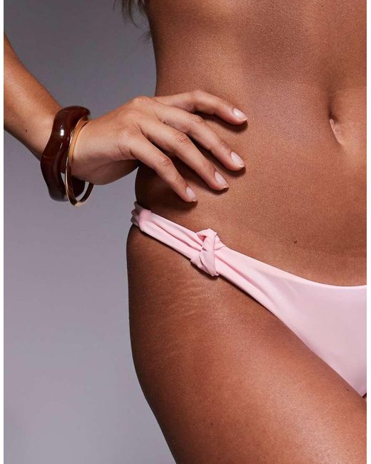 SIMMI Red Luz Knot Detail Bikini Bottoms