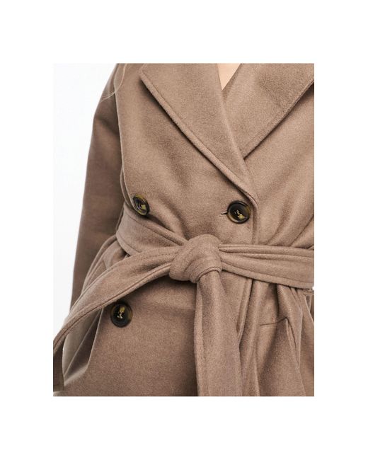 Vero Moda Natural Double Breasted Formal Trench Coat