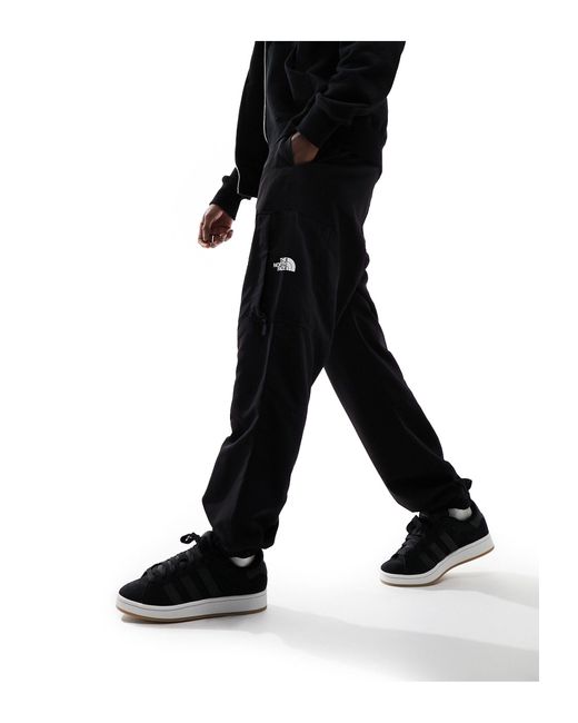 The North Face Black Nylon Woven Loose Fit joggers for men