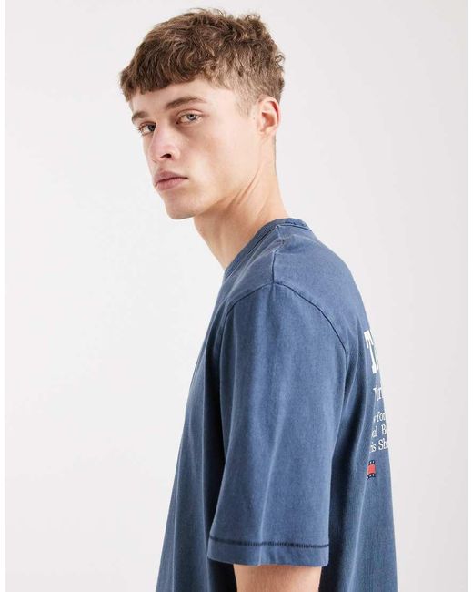 Tommy Hilfiger Blue 90s Waving Flag Logo T-shirt for men