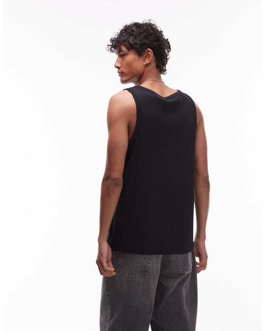 AllSaints – edwards – trägertop in Black für Herren