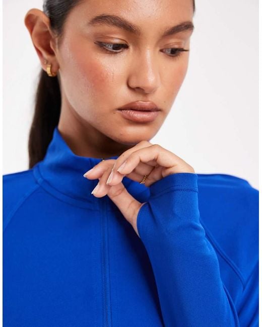 Nike Blue Tempo Dri-Fit Half Zip Top