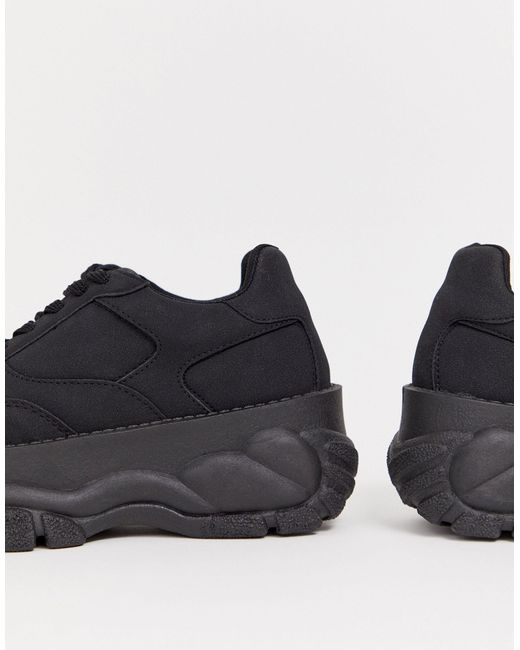asos black chunky trainers