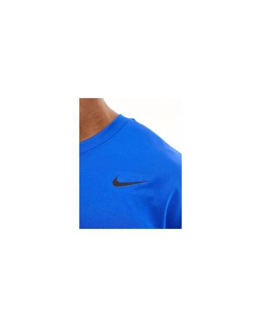 T-shirt dri-fit à manches longues avec logo virgule sur la poitrine Nike pour homme en coloris Blue