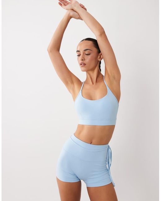 4505 Blue Icon Light Support Sports Bra With Adjustable Straps