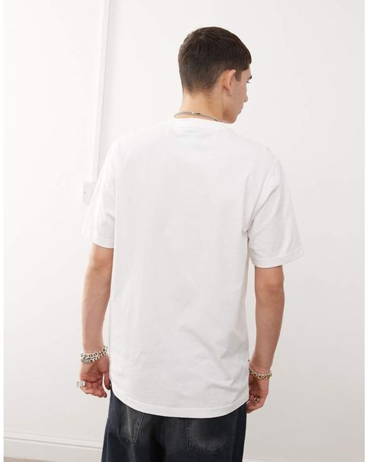 Adidas Originals White Trefoil Essentials T-Shirt for men
