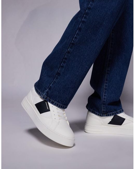 ARMANI EXCHANGE Blue Trainers With Logo for men