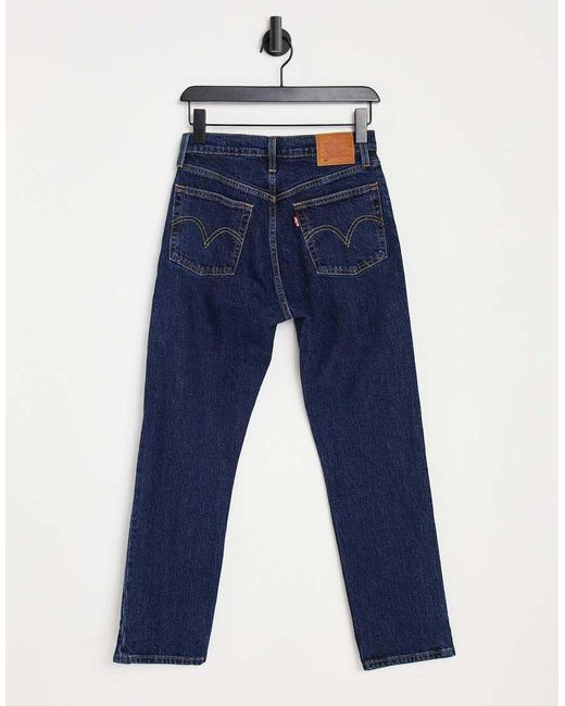 Vaqueros Azul Añil De Corte Recto Capri Y Talle Alto 501 De Levi's de color Blue