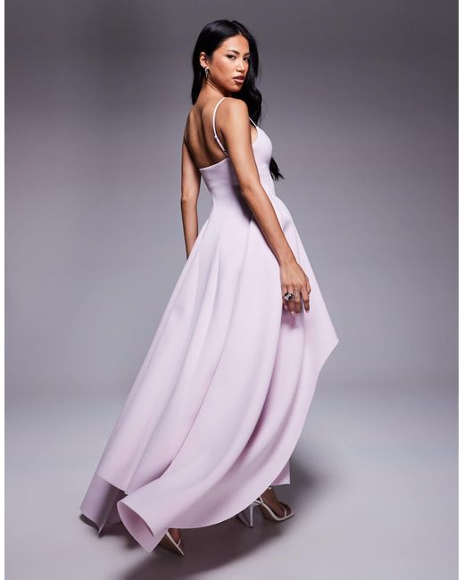 ASOS Purple – midikleid aus neoprenartigem stoff