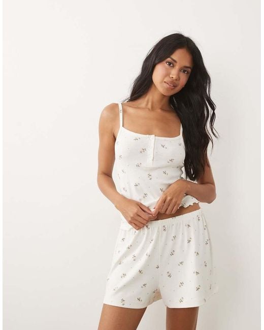 ASOS White Mix & Match Pointelle Pyjama Cami