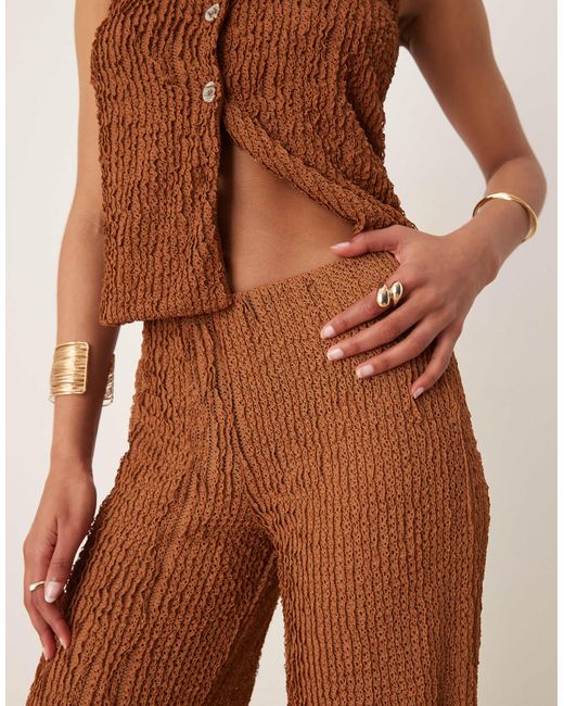 ASOS Brown – strukturierte hose
