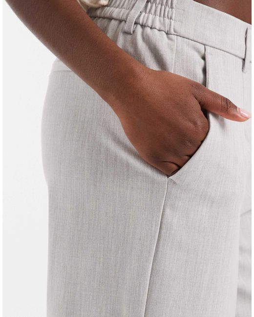Pantalon ample ajusté - clair chiné Object en coloris White