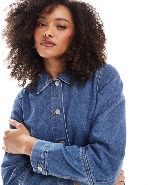 Veste en jean oversize style workwear - moyen Vero Moda en coloris Blue