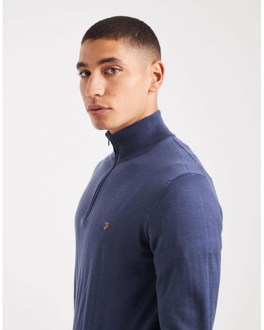 Redchurch - pull en laine mérinos Farah pour homme en coloris Blue