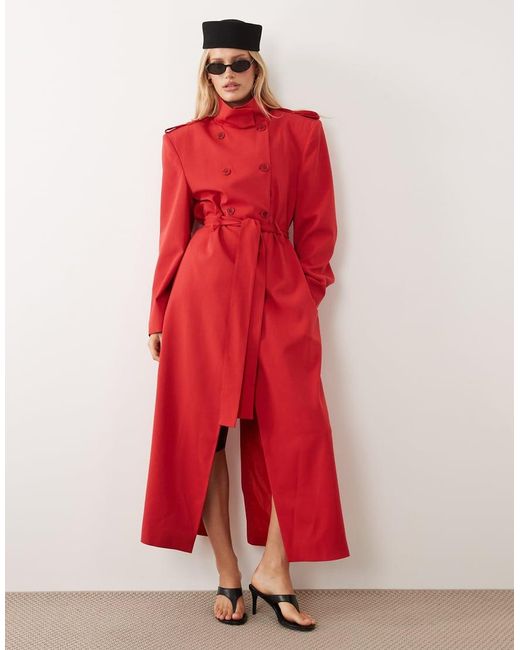 ASOS Shoulder Pad Tailored Trench Coat