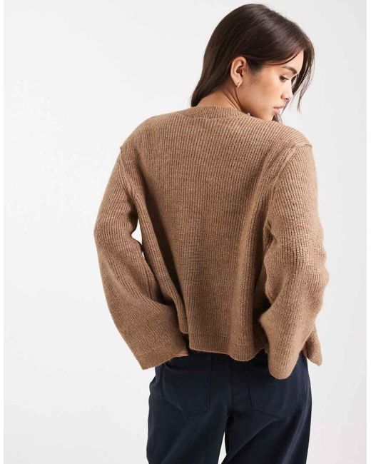 Miss Selfridge Natural Edge To Edge Cardigan