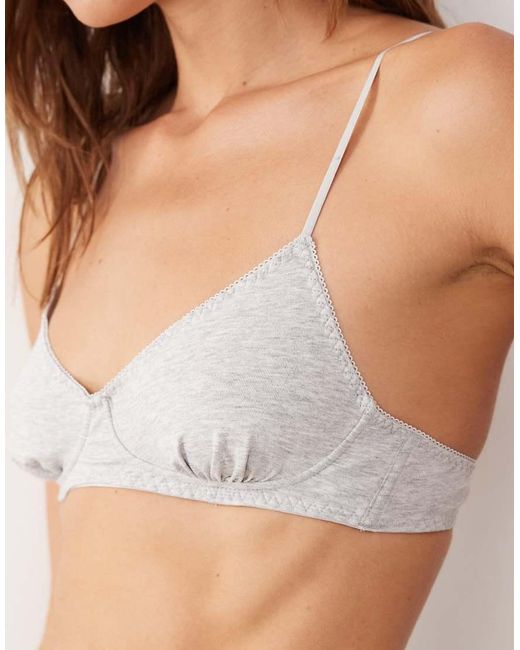 Cotton On Gray Demi Jersey Bralette