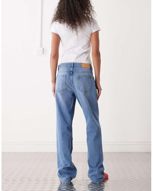 Noisy May Blue reggy Low Waist Straight Leg Jeans