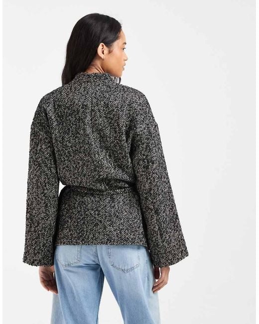 Aware Gray Belted Short Jacket