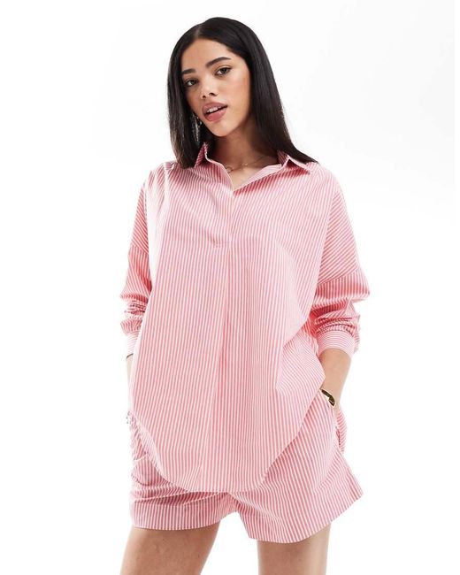 French Connection Gestreepte Shorts in het Pink
