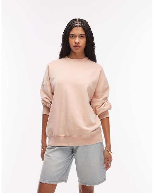 & Other Stories Natural Oversized Crew Neck Sweatshirt