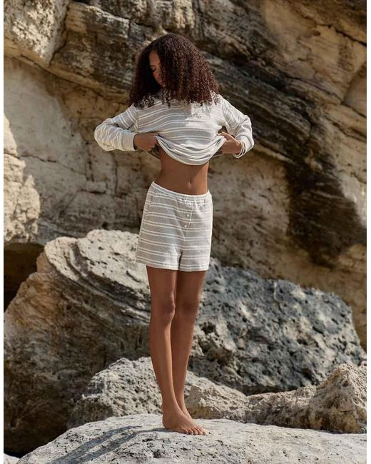 4th & Reckless Green Elasticated Waist Boxer Short Co-Ord
