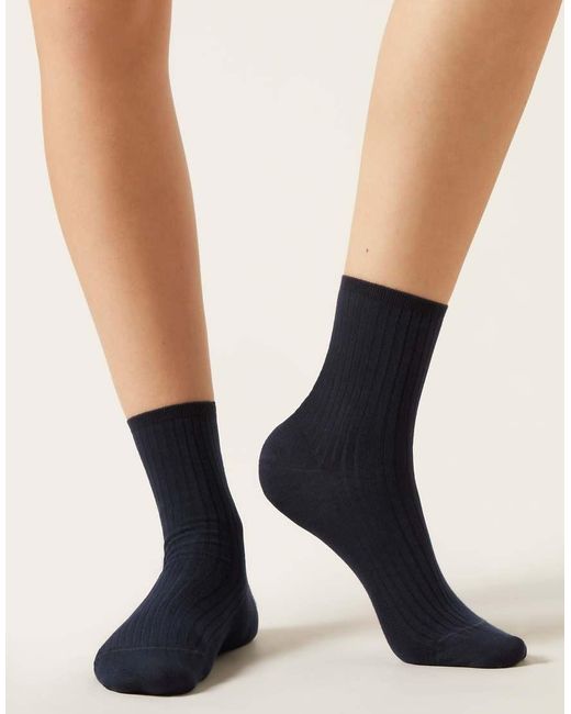 Calzedonia Black Ribbed Short Socks