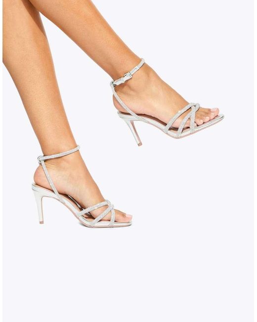 KG by Kurt Geiger White Abra Heel Heeled Sandals
