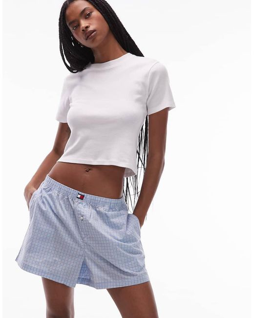 Tommy Hilfiger White Poplin Pyjama Boxer Shorts